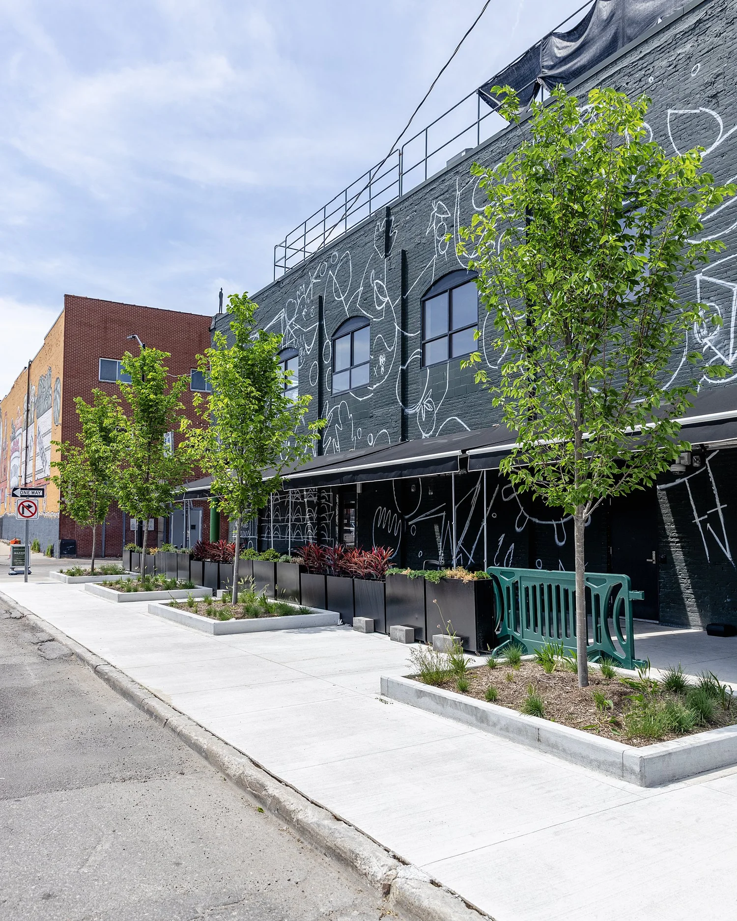The outdoor patio at Marrow in the Market